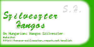 szilveszter hangos business card